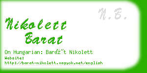 nikolett barat business card